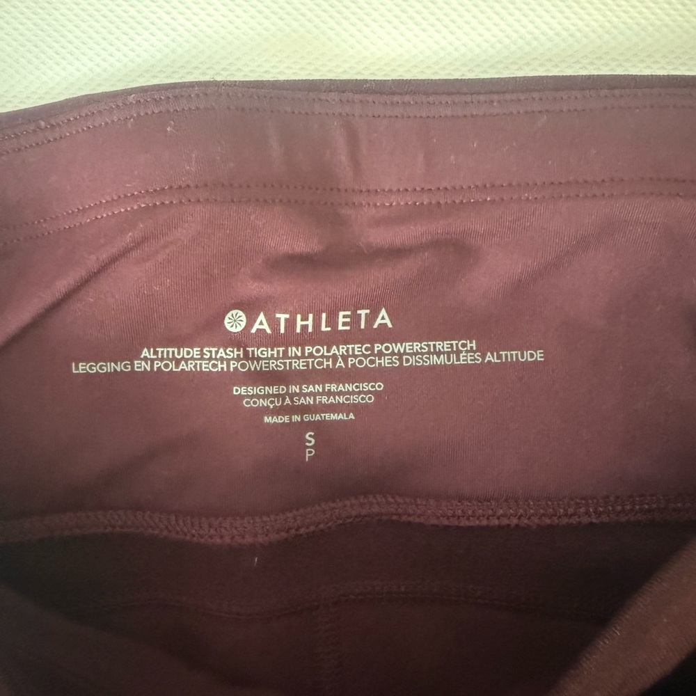 Athleta Cabernet altitude polartec leggings - Picture 6 of 9